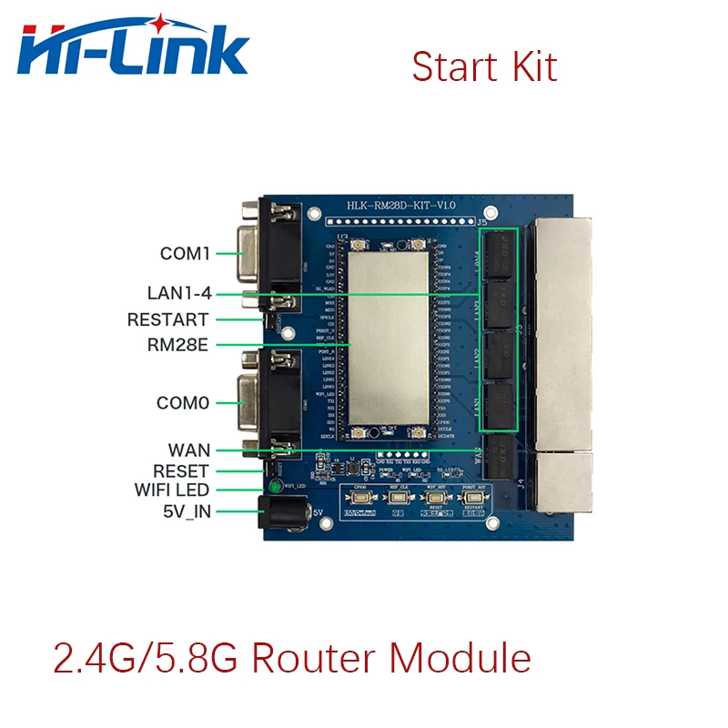 2.4G/5.8G Wifi Router module Dual Band/Frequency HLK-RM28E 4T4R Wifi module with 4 Antennas Strong Signal