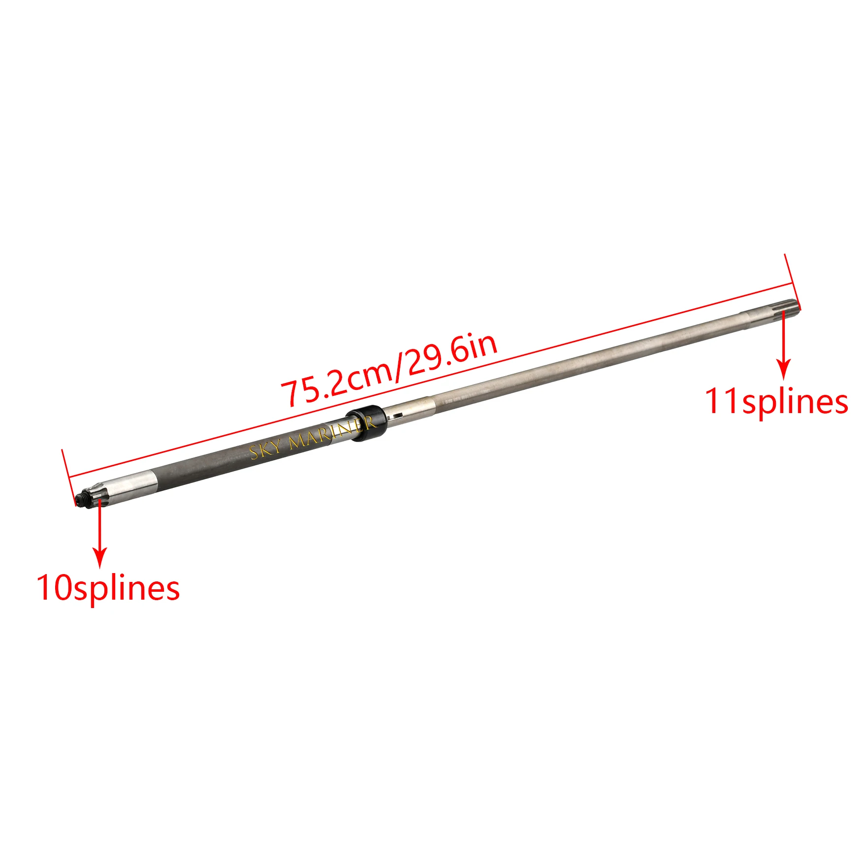 63V-45510-10 Driver Shaft Long Shaft (L) for Yamaha Outboard Motor 2 Stroke 9.9HP 15HP F9.9 F15 F13.5