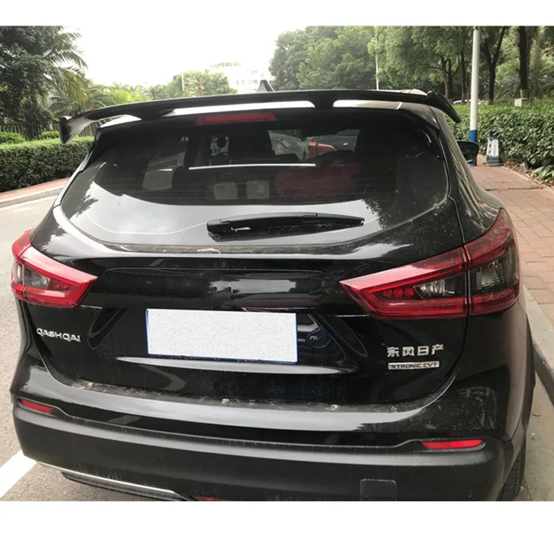 For Universal Nissan Qashqai Roof Spoiler WING ABS Material Car Window Rear Lip Black Tail Fin Refit Accessories 2008-2021
