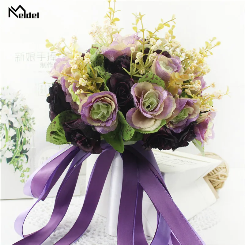 

Wedding Bouquet bride Bridal Bouquets Flowers Marriage Accessories Purple Bouquet for Bridesmaids Decoration Wedding Bouquets