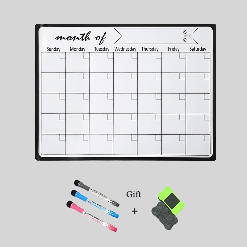 A3 Weekly Planner Magnet Papan Tulis Magnet Kulkas Stiker Gambar Pesan Mengingatkan Memo Papan Putih Bulltin Papan