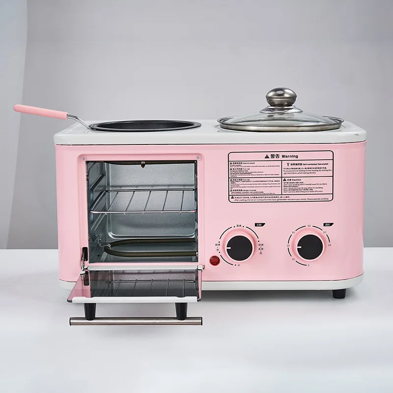 Household Oven Toaster Three-in-one Breakfast Making Machine Multifunctional Breakfast Machine Egg Frying Pan