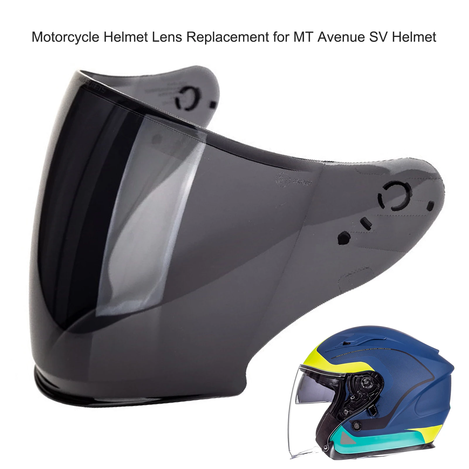 

Motorcycle Helmet Wind Shield Lens Visor Cambered Surface Motor Helmet Accessories Replacement for MT Avenue SV Helmet Safe