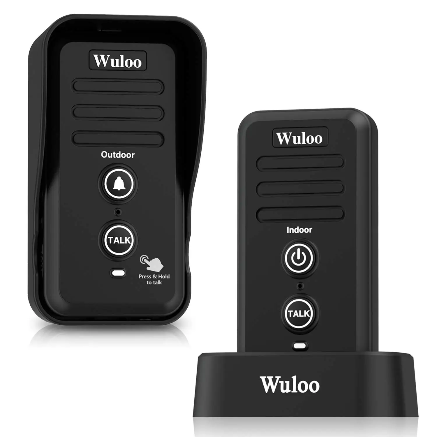 Wuloo 1/2mile Wireless Intercom Doorbell 36 Chimes for Home Intercomunicador Adjustable Volume Rechargeable Charge Stand Base