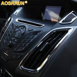 For Ford Focus 3 2012 2013 2014 Car Accessories ABS Interior Air Conditioning Outlet Decoration Chrome Trim