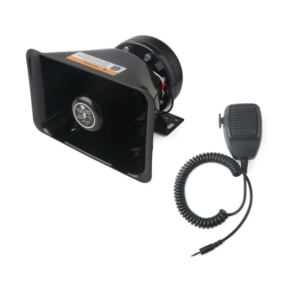 200W 8 Sound Loud Car Warning Alarm Police Siren Horn Speaker PA MIC System