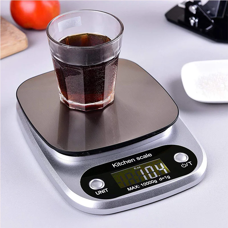 

3kg/5kg/10kgx0.1g Stainless Steel High Precision Kitchen Scale Electronic Scale Digital Household Waterproof bascula cocina