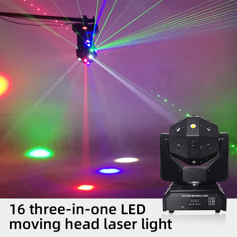 Professionelle DJ Disco Ball Licht LED Strahl Laser Strobe 3 in 1 Moving Head Fußball Licht DMX Nachtclub Party Leistung bühne L