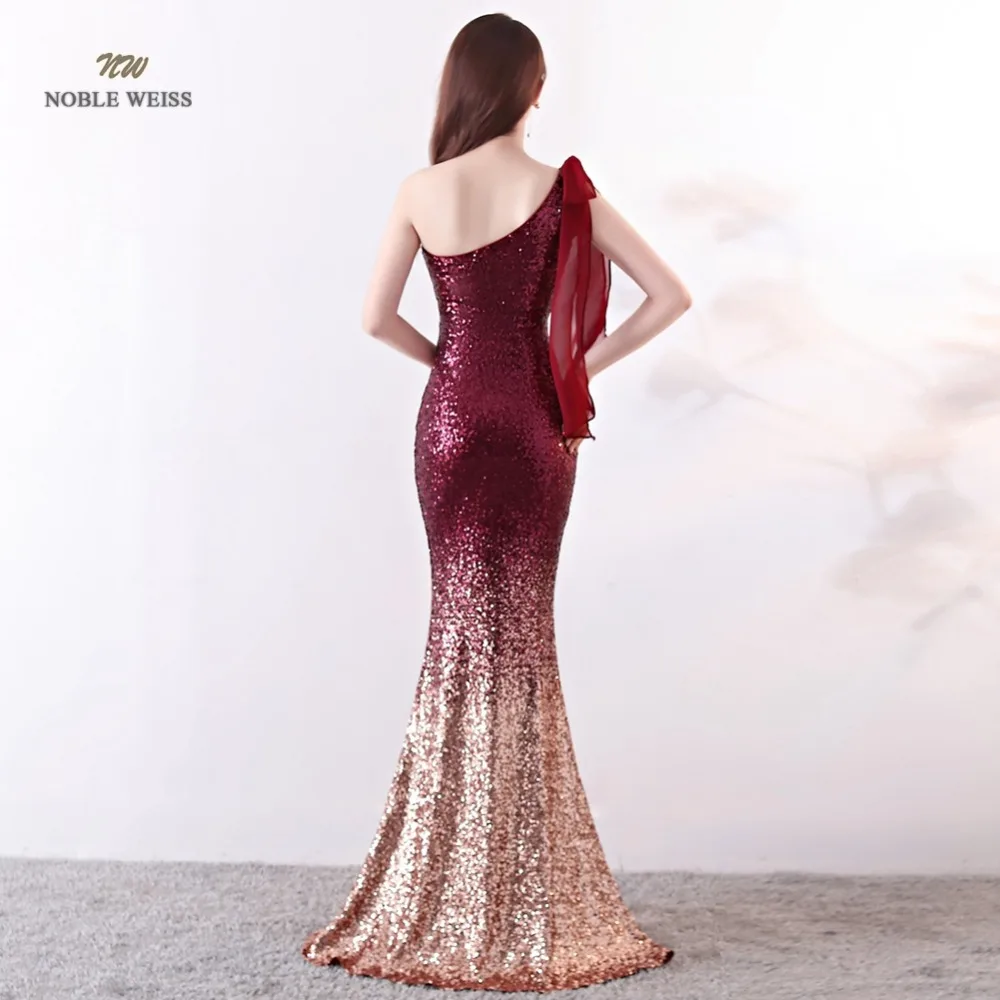 Elegant Mermaid Long Evening Dress 2024 Simple Colorful Sequin One Shoulder Sexy Party Dresses Prom Gown Customized