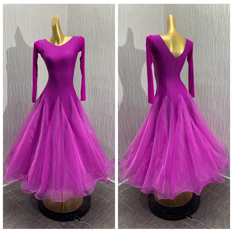 

casual ballroom dance dress practice dancewear for classes practice flared practice wear ballroom dance practice dress no stones