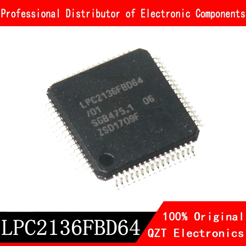 5 unids/lote nuevo y original LPC2136FBD64 LPC2136 LQFP-64, en Stock