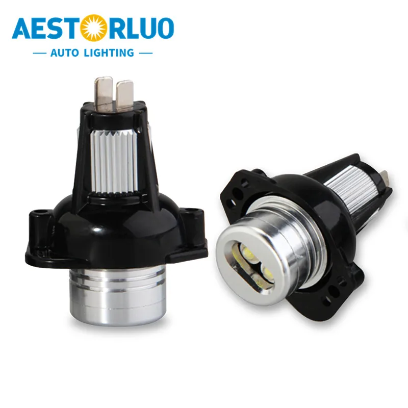 

2pcs AESTORLUO E90 10W Angel Eyes 6W Halo Ring Canbus LED Marker Light Bulb For BMW 3 Series E90 E91 White 12V Factory Supply