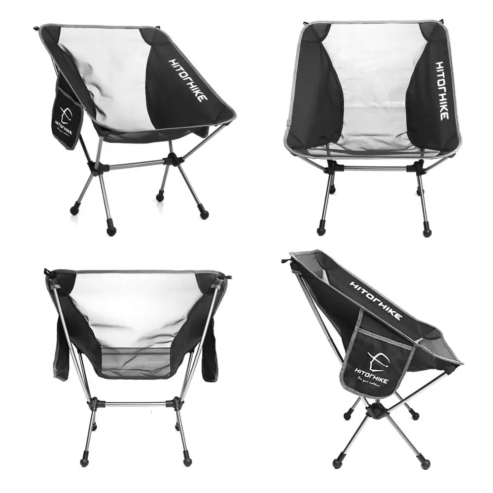 Hitorhike Camping Chair Outdoor Folding  Portable Moon Chair For Picnic Beach Fishing Extended Hiking Seat Garden Ultralight