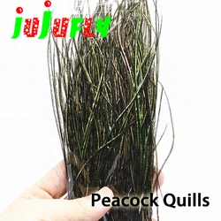 Premium fly tying natural peacock quills feather 200+ herls pack peacock herl feather general purpose fly tying materials