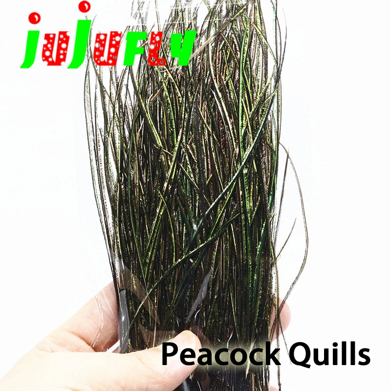 Premium fly tying natural peacock quills feather 200+ herls pack peacock herl feather general purpose fly tying materials