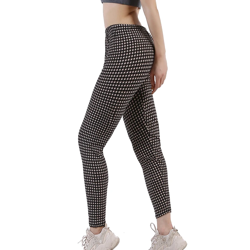 CHSDCSI Sexy Leggins Push Up Sporting Printed Leggings Women Sportswear Black Skinny High Elastic Trousers