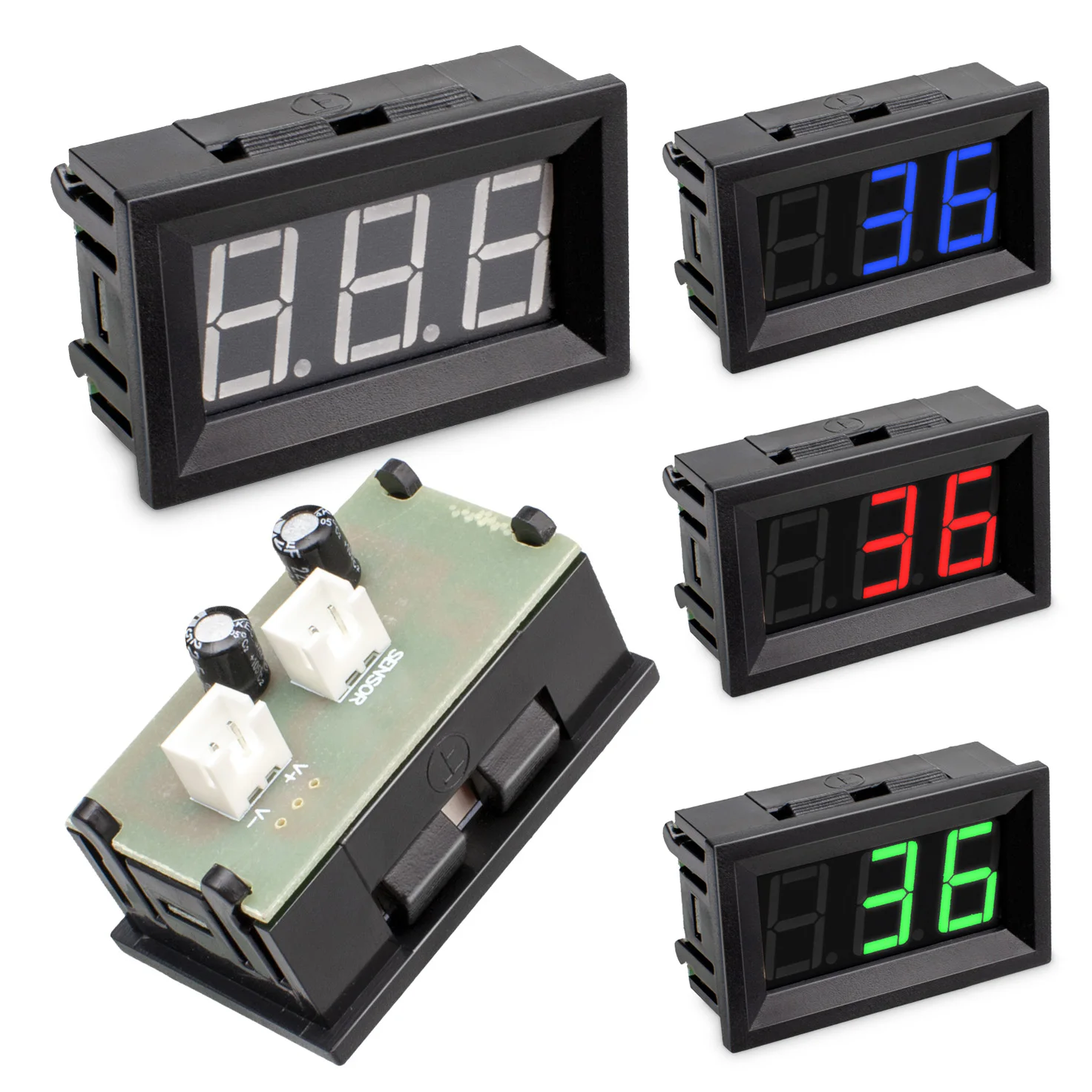 10pcs DC4.5-28V Thermometer Two Wire 0.56” Led Display -30~+70℃ Digital Celsius Temperature Indicator Reverse Protection