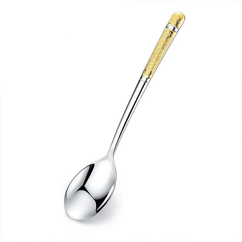 

S999 Sterling Silver Light Luxury Tableware for Children and Adults, Coffee Ice Cream Spoon, Solid Pudding Dessert Spoon