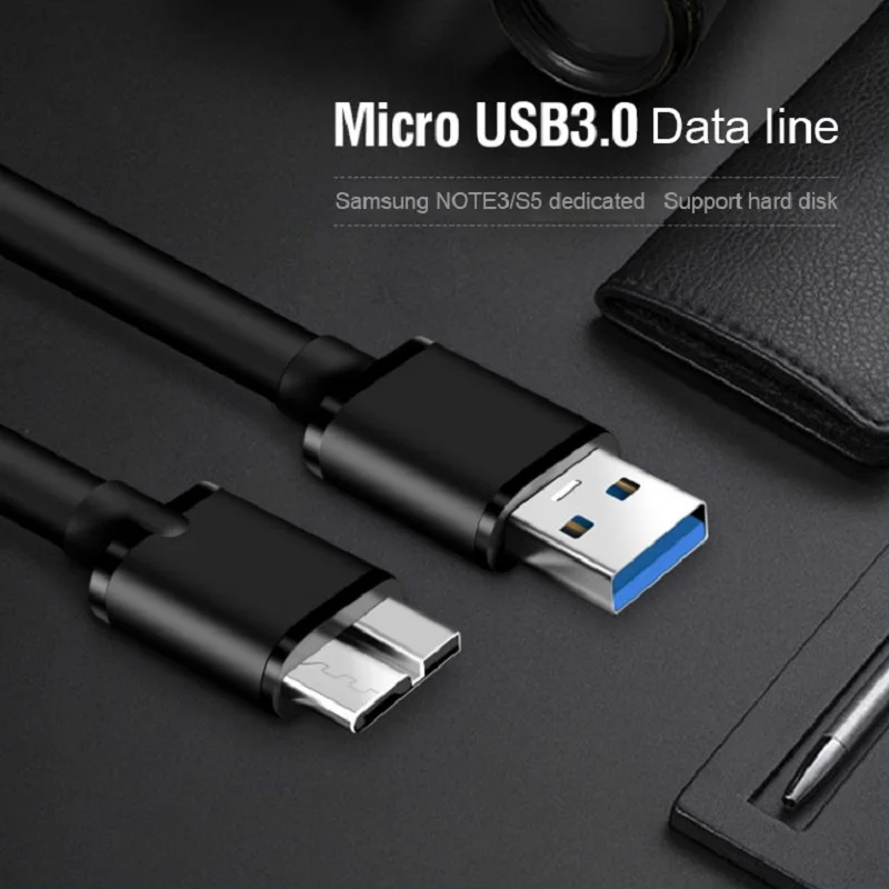 USB 3.0 Type A to Micro B Cable Hard Disk Data Sync Cables Cord for For Samsung S5 Note 3 Wire External Hard Drive Disk HDD Line