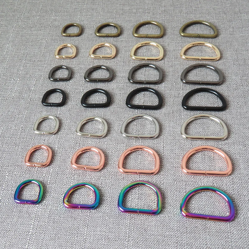 Correa de Metal con anillo en D, hebilla para bolso, Collar de perro, arnés, correa, mochila, accesorio de ropa de costura, 15mm, 20mm, 25mm, 32mm,