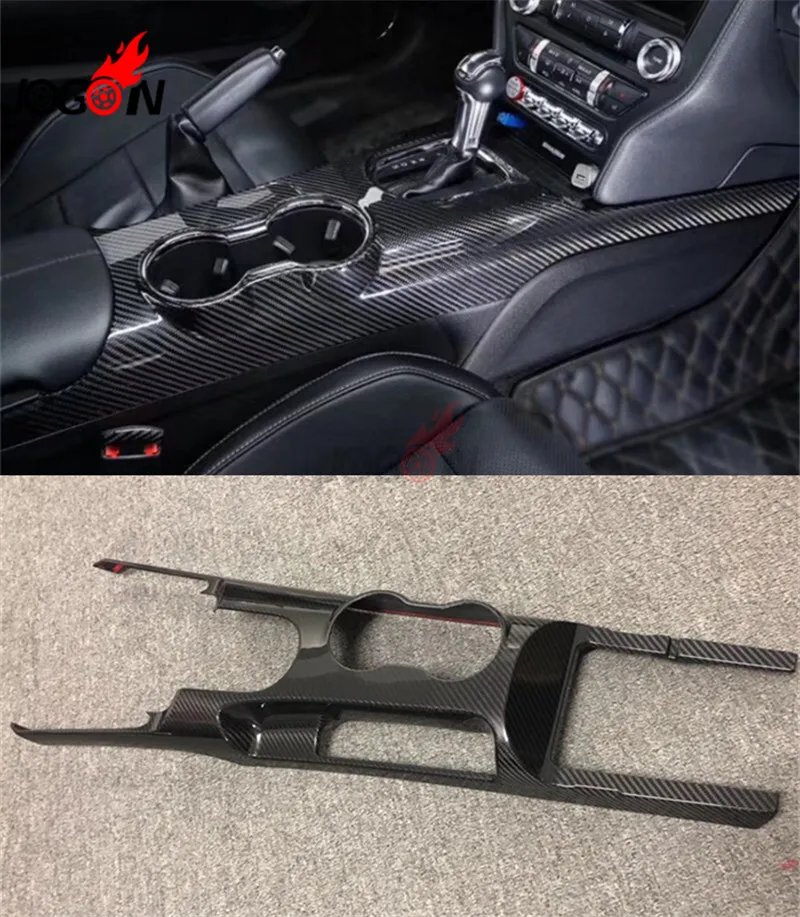 Carbon Interior Gear Shifter Panel Handbrake Cover For Ford Mustang S550 EcoBoost 5.0 GT Coyote 2.3 GT Coupe  2015-2020