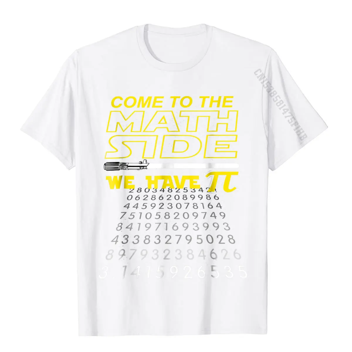 Come To The Math Side We Have Pi Math Geek Nerd T-Shirt Cotton Street Tops Shirts Fashion Man Top T-Shirts Printed