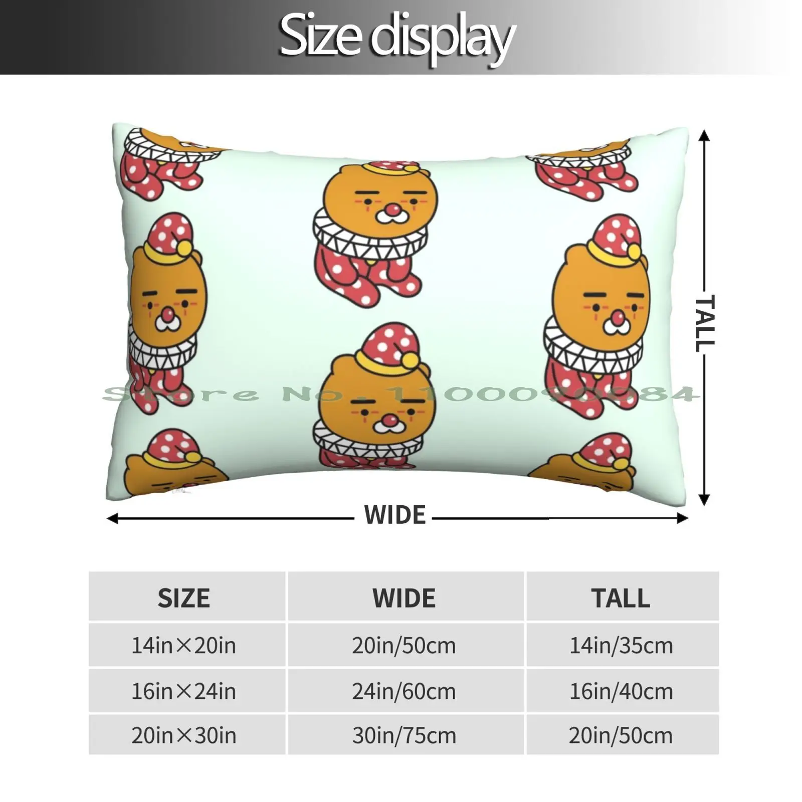 Clown Ryan | Sad Clown Pillow Case 20x30 50*75 Sofa Bedroom Anime Cute Potterhead Draco Malfoy Funny Music Wizarding World Book