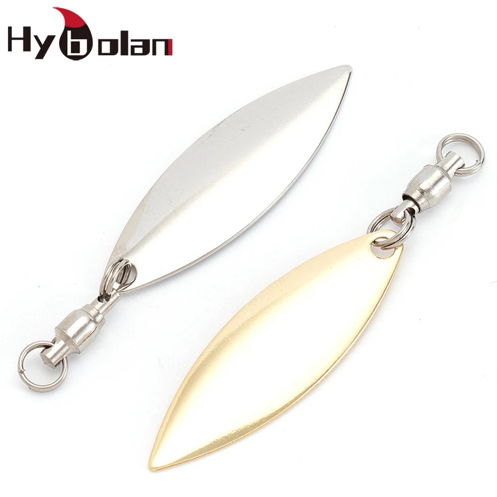 HYBOLAN 6pcs Fishing Lure DIY For Spoon Lures Frogs Reflective Brass Spinner For Metal Vib Willow Type Jig Hard bait Accessories