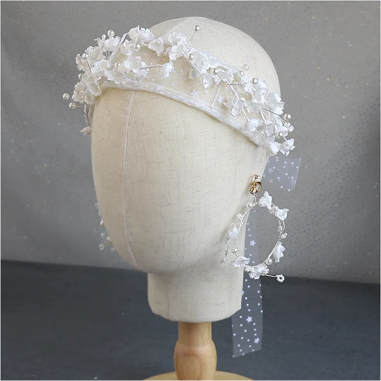 Bridal Headwear Beauty New Lace Mesh Small Flower Headband Wedding Dress Travel Photo Accessories