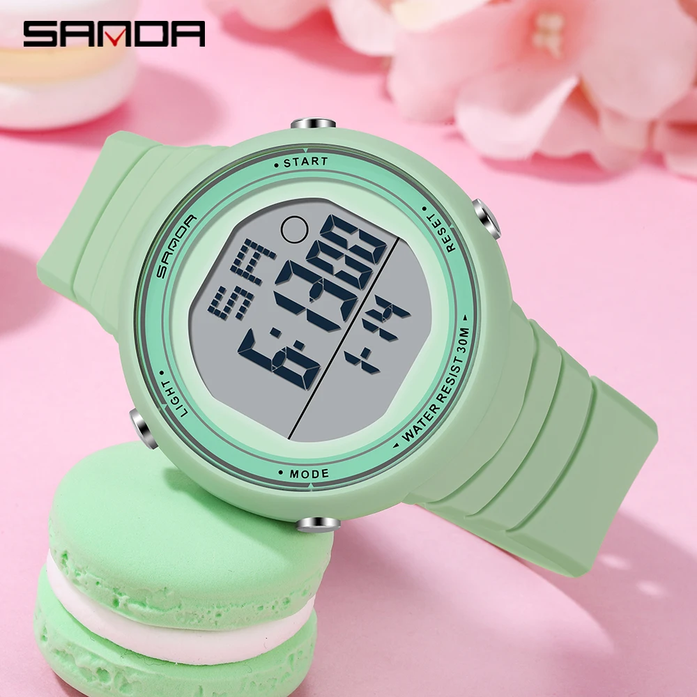 Fashion Sanda 2021 New Top Brand Sports Women Watches Casual Waterproof Led Digital Watch Female Wristwatches Clock