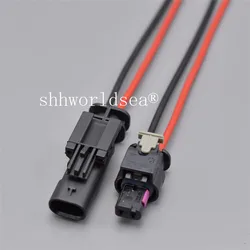 Shhworldsea 1PCS Auto Fuel Injector Connector Wires Waterproof Impact Sensor Plugs 0-2112986-1 1-1718643-1 For VW Audi 4F0973702