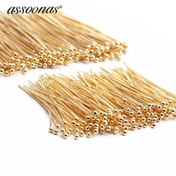 assoonas M510,Golden needle,jewelry accessories,18k gold plated,nickel free,hand made,jewelry making,diy copper metal,25g/lot