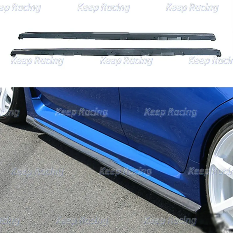 Carbon Fiber Side Skirt Under Board Chargespeed Style For Impreza 15-21 VAB VAF STI S4 Glossy Black Door Extension Bottom Lip