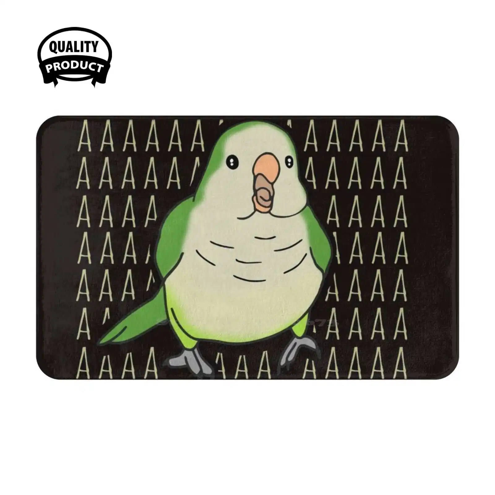 What Part Of Aaaaa Don'T You Understand ? Green Soft Cushion Home Carpet Door Mat Car Rug Green Parrot Monk Parakeet Parrot