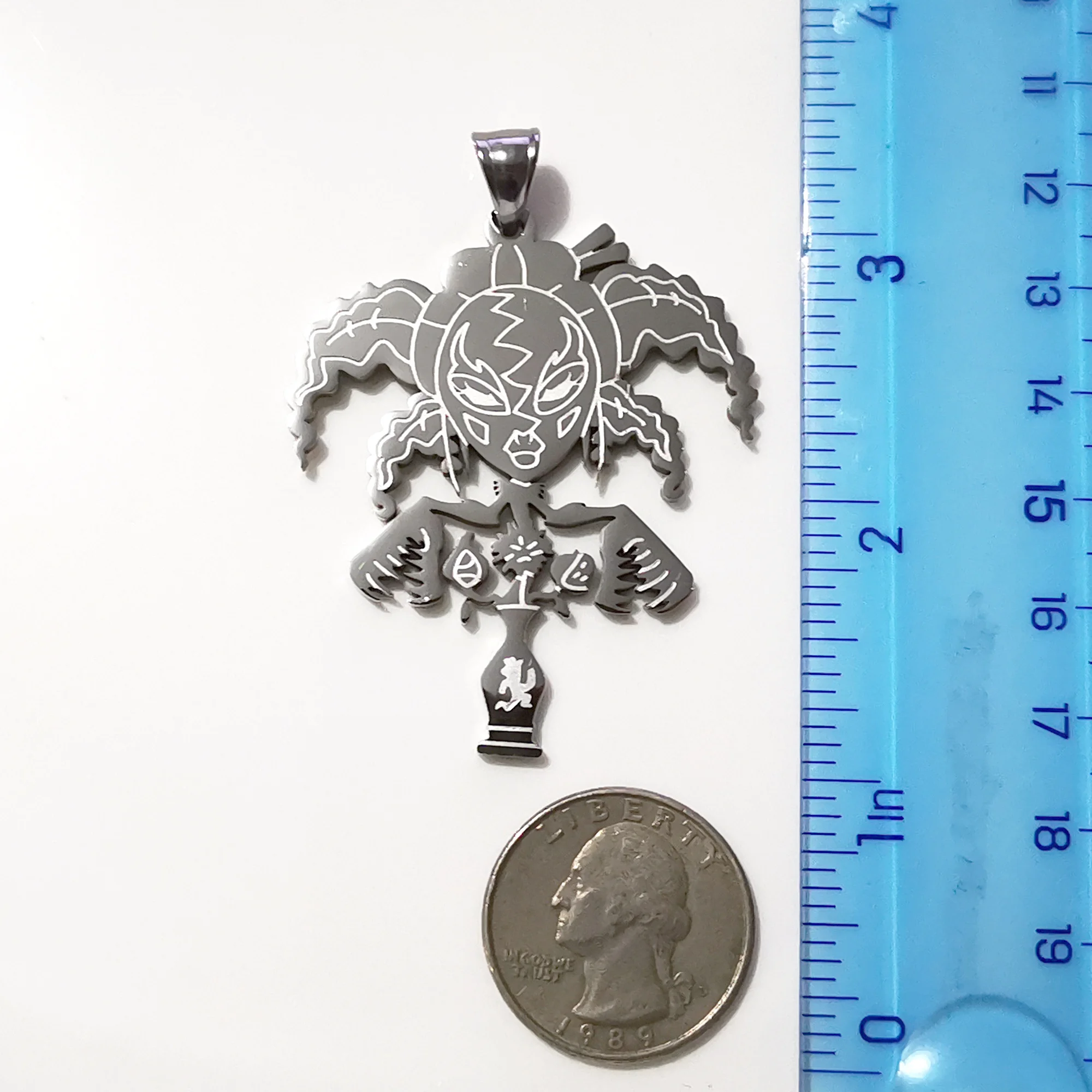 ICP  Insane Hip-HOp Necklace Pendant  Stainless steel YUM YUMS Lure Charm Hells Pit Charm Twiztid Rare Juggolo ICP Hatchetman