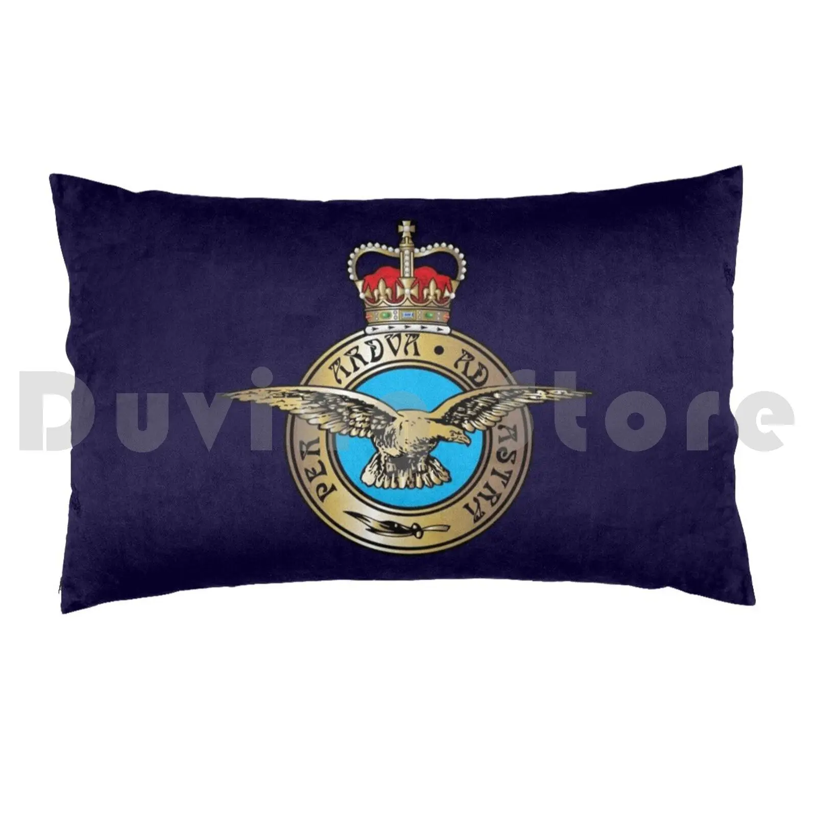 Royal Air Force Badge. On Navy. Pillow Case DIY 50*70 Forces Army Navy Raf Veteran Veterans Emblem Military War