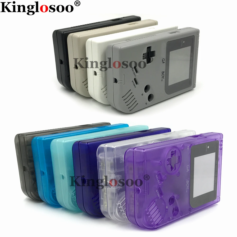 

Full shell case for Nintendo game boy classic GB DMG GBO console housing case w/ color rubber pads repair parts