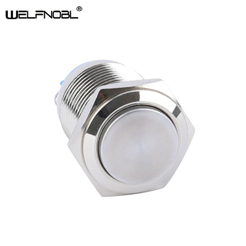 16mm 3A 250V Excellent Waterproof Latching Ring Lamp Illuminate Car Power Button Switch with Led