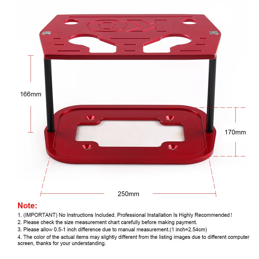 For Optima 34/78 Aluminum Ball Milled Battery Hold Down Tray Bracket Black Red Blue