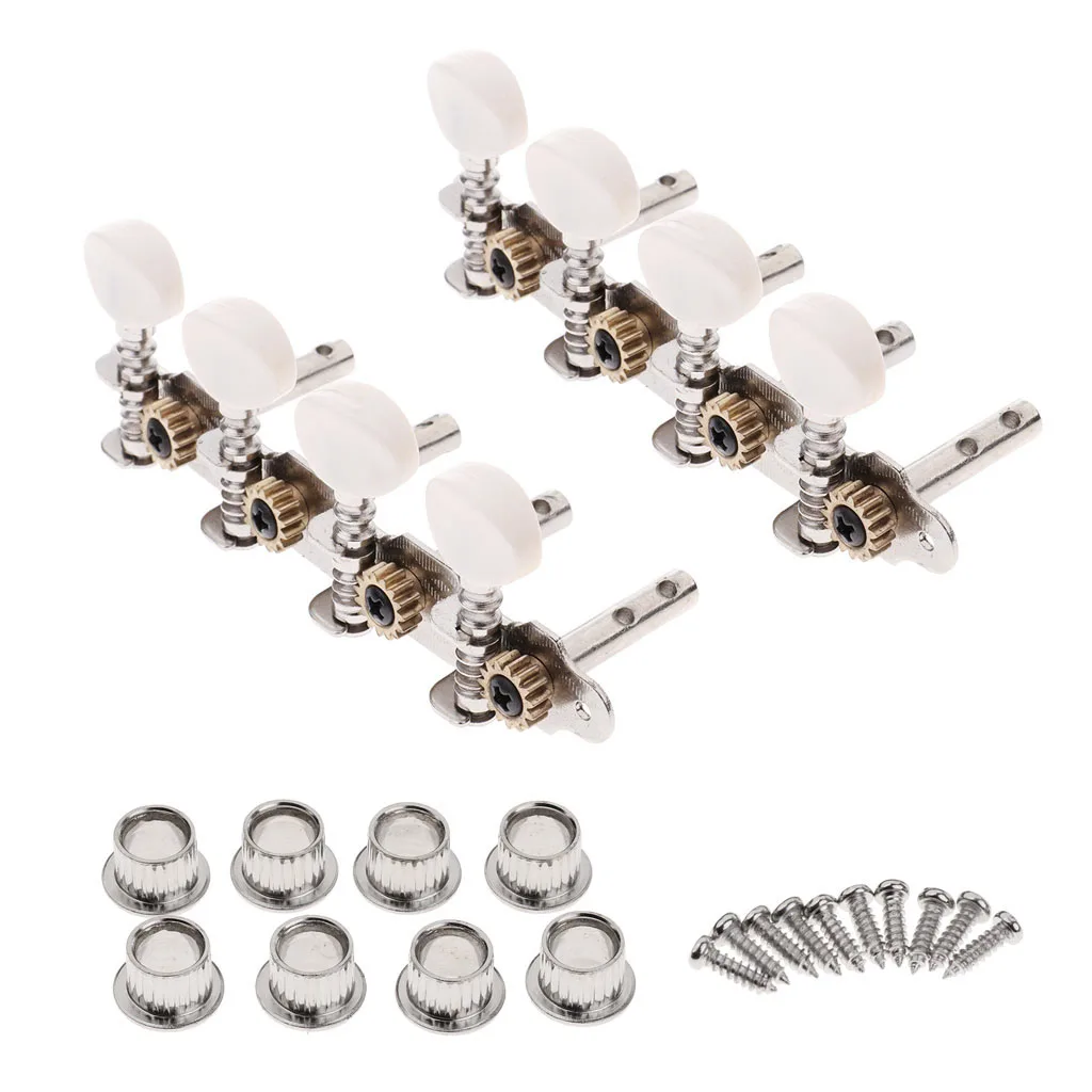 2pcs R+L Mandolin Parts Tuning Pegs Keys Tuners String Machine Heads Set Mandolin Tuning Button Instruments Accessory