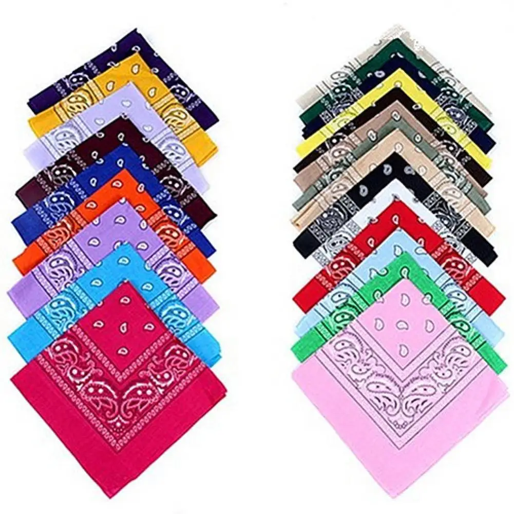 Fashion Bohemian Print Bandana Hair Bands for Women Men Turban Headband Hair Scarves Square Scarf Handkerchief Hair Accessories