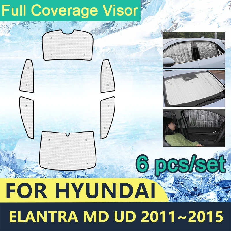 

Full Cover Sunshades For Hyundai Elantra 2011 2012 2013 2014 2015 MD UD Car Windshields Accessories Visor Sun Protection Windows