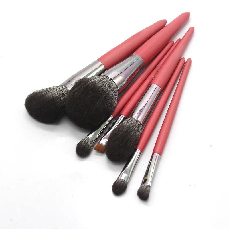 Red Makeup Brushes Set 12PC Cosmetic Accessories Professional Face Powder Blush Concealer Contour Eyeshadow Makeup Brush