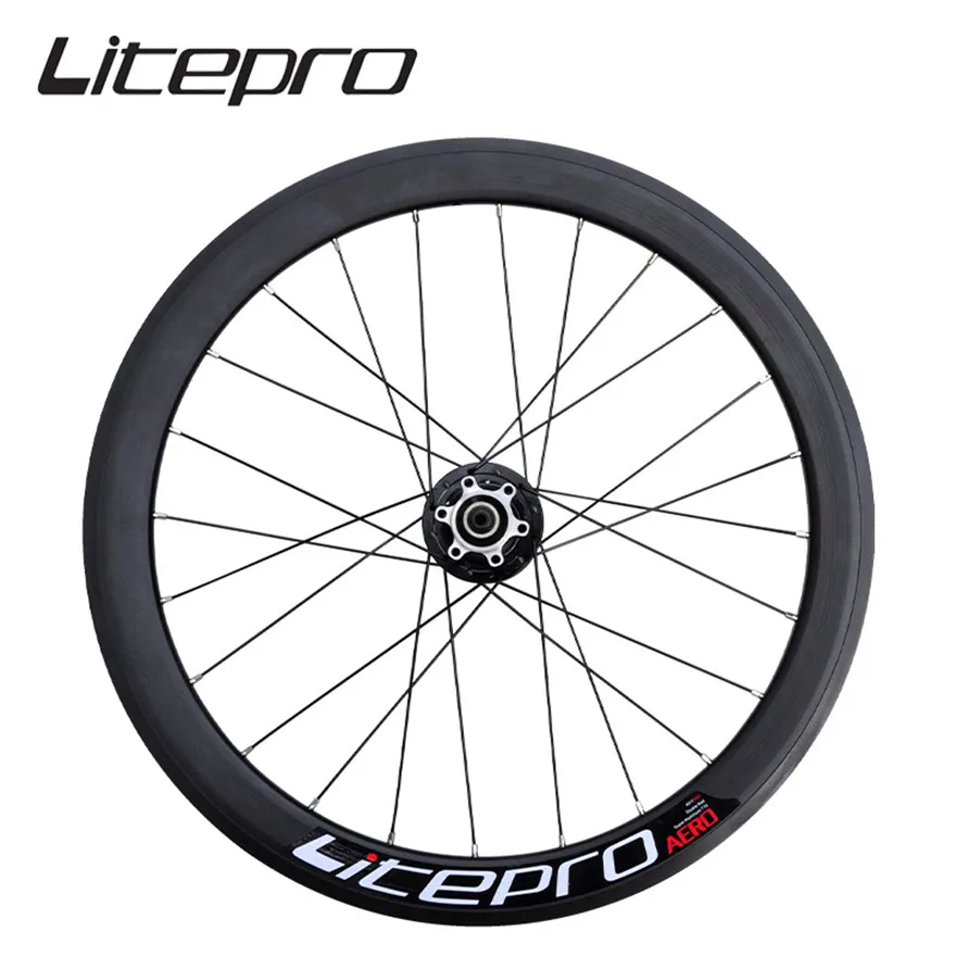 Litepro 11 Speed Wheelset S42 AERO Folding Bike 20 Inch 406/451 V Disc Brake 4 Sealed Bearing BMX Bicycle Rims Alloy Wheels