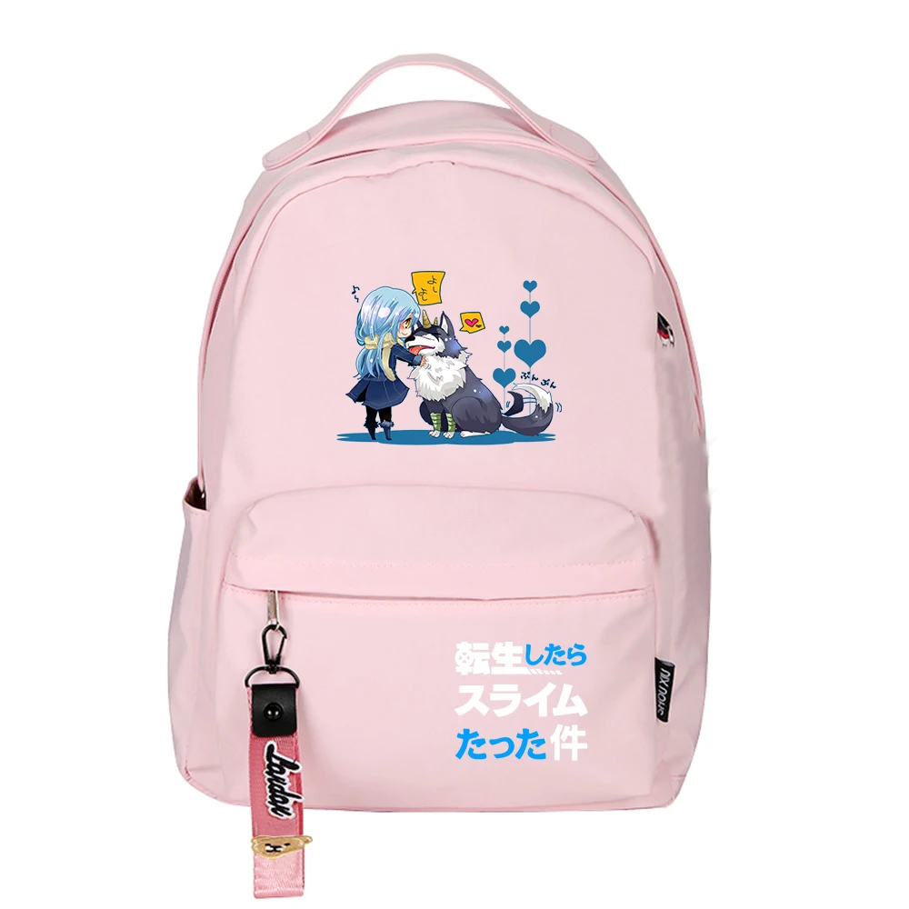 That Time I Got Reincarnated as a Slime School Bags Kawaii Girls Bookbag Cute Travel Backpack Women Pink Bagpack Anime Rugzak