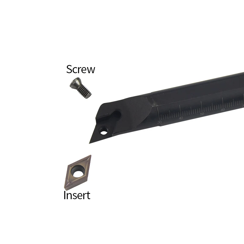 Porte-outil de tournage interne, 1 pièce, S12M-SDJCR07 S16Q-SDJCR11 S32T-SDJCR11, Inserts en carbure DCMT07/11, ensemble d'outils de coupe pour barre de tour usinage metal outil de coupe