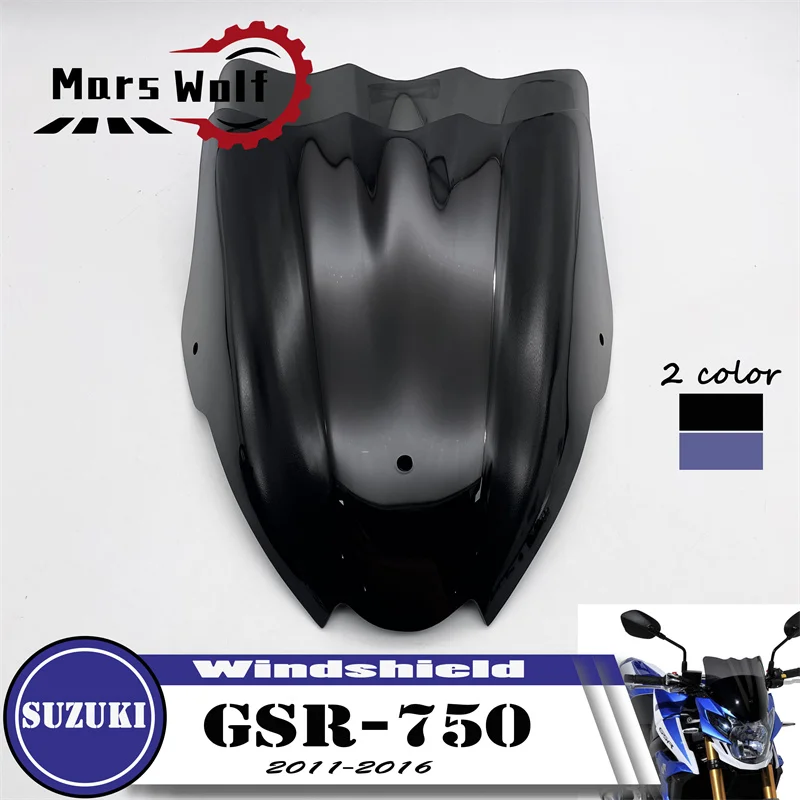 

Motorcycle Sports Windshield WindScreen Deflector Visor Viser For Suzuki GSR750 GSR-750 gsr 750 2011 2012 2013 2014 2015 2016