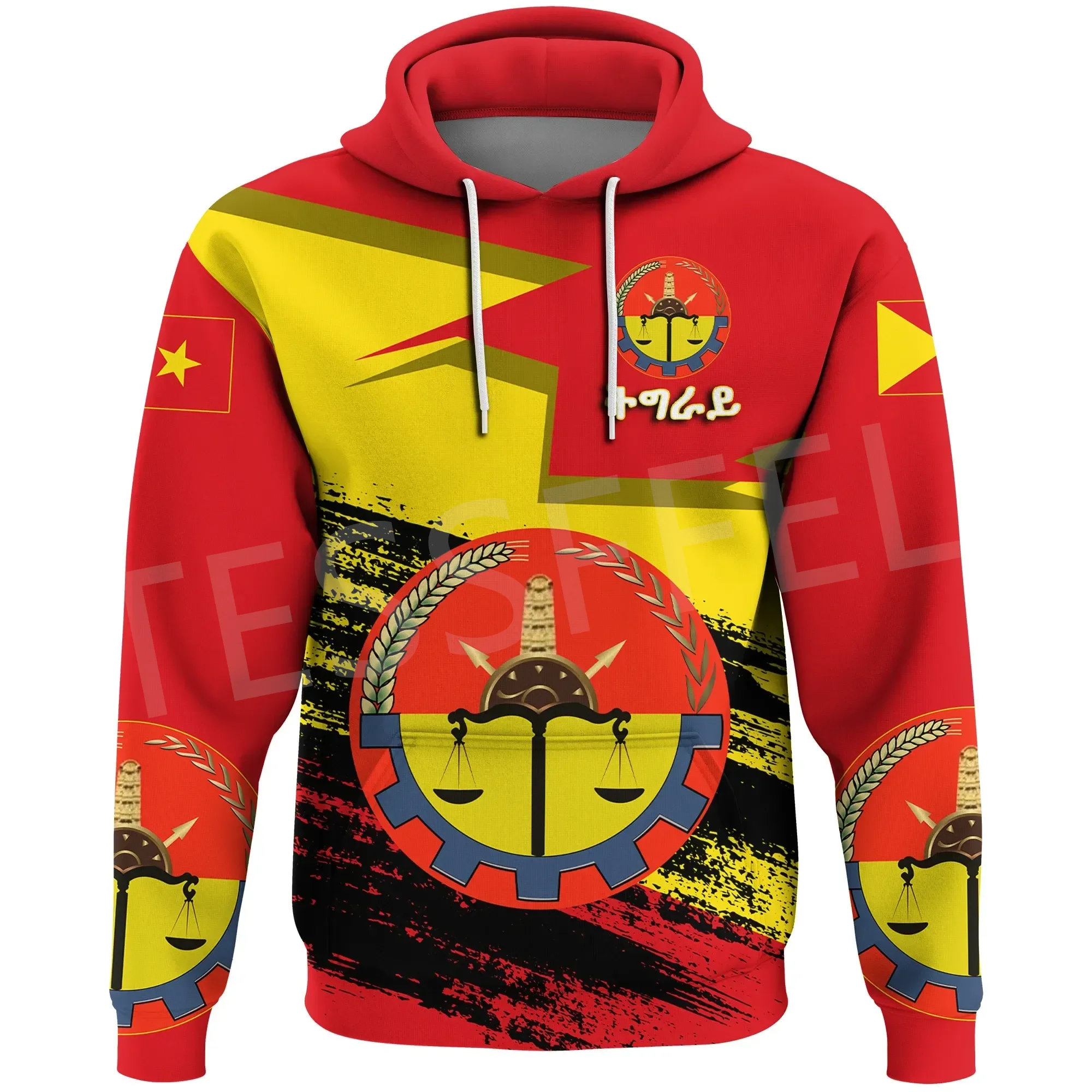 

Tessffel NewFashion Africa Country Ethiopia Tigray Flag Retro Harajuku Tracksuit 3DPrint Men/Women Streetwear Casual Hoodies A13