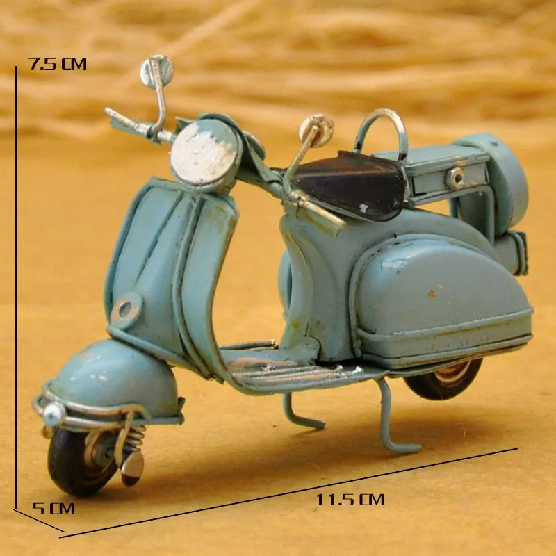 Home Decor Decoration Crafts Figurines Vintage Iron Metal Craft Mini Classic Motorcycle Models