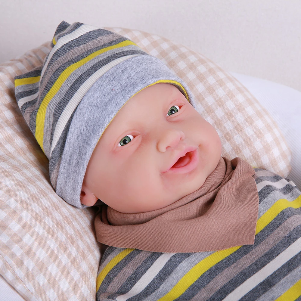 IVITA WB1513 59cm 5210g Real Soft Full Silicone Reborn Bebe Baby Boy Eyes Opened Doll Newborn Alive Laughing Babies Toy for Kids